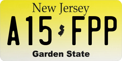 NJ license plate A15FPP