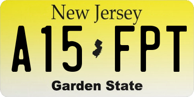 NJ license plate A15FPT