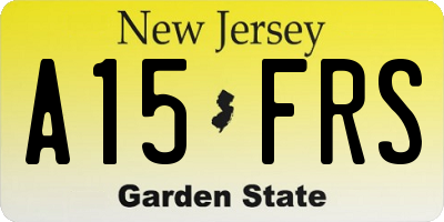 NJ license plate A15FRS