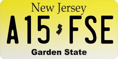 NJ license plate A15FSE