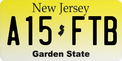 NJ license plate A15FTB