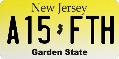 NJ license plate A15FTH