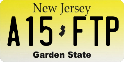 NJ license plate A15FTP