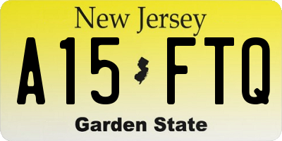 NJ license plate A15FTQ