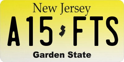 NJ license plate A15FTS