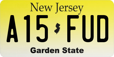 NJ license plate A15FUD
