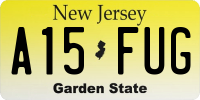 NJ license plate A15FUG