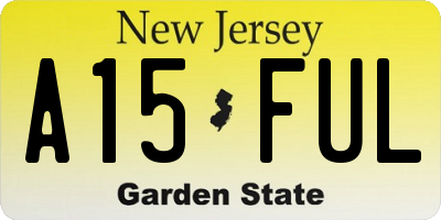 NJ license plate A15FUL