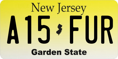 NJ license plate A15FUR
