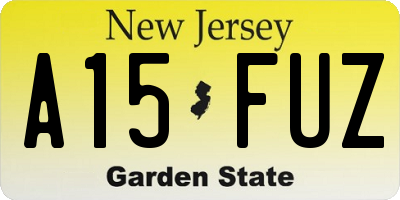 NJ license plate A15FUZ