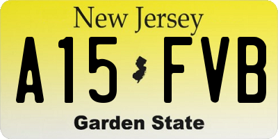 NJ license plate A15FVB