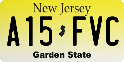NJ license plate A15FVC