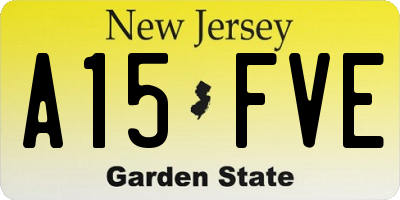NJ license plate A15FVE