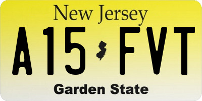NJ license plate A15FVT