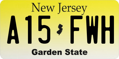 NJ license plate A15FWH