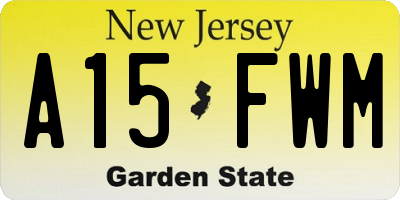 NJ license plate A15FWM