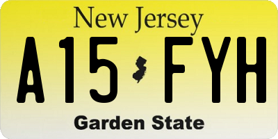 NJ license plate A15FYH