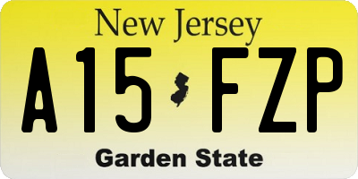 NJ license plate A15FZP