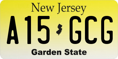 NJ license plate A15GCG