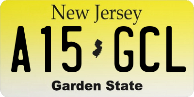 NJ license plate A15GCL