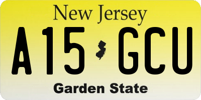 NJ license plate A15GCU