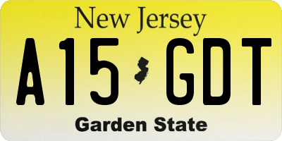 NJ license plate A15GDT