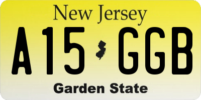 NJ license plate A15GGB