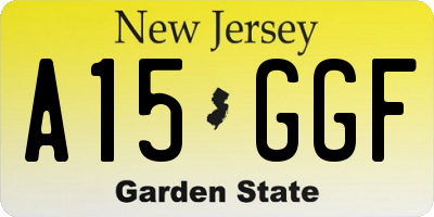 NJ license plate A15GGF