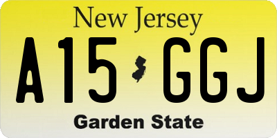 NJ license plate A15GGJ