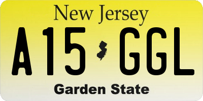 NJ license plate A15GGL