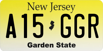 NJ license plate A15GGR