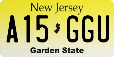 NJ license plate A15GGU