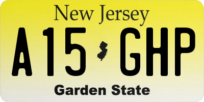 NJ license plate A15GHP