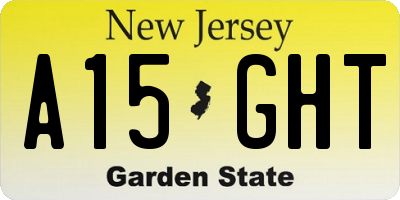 NJ license plate A15GHT