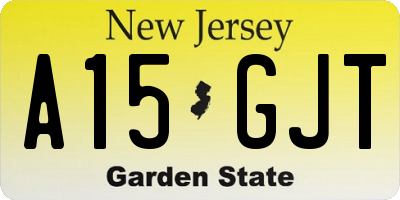 NJ license plate A15GJT