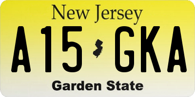 NJ license plate A15GKA