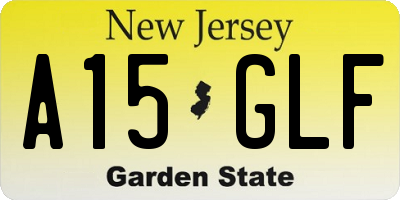 NJ license plate A15GLF