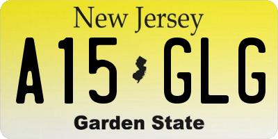 NJ license plate A15GLG