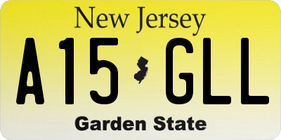 NJ license plate A15GLL