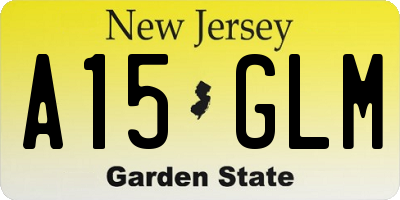 NJ license plate A15GLM