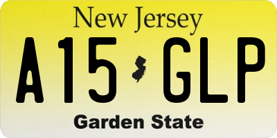 NJ license plate A15GLP