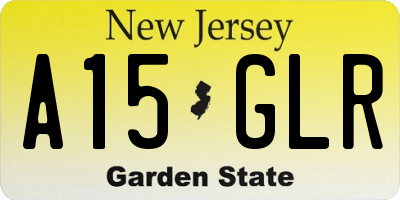 NJ license plate A15GLR