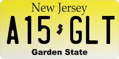 NJ license plate A15GLT