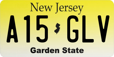NJ license plate A15GLV