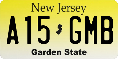 NJ license plate A15GMB