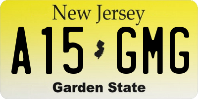 NJ license plate A15GMG