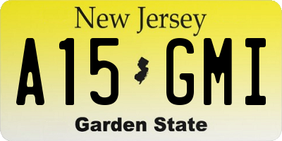 NJ license plate A15GMI