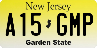 NJ license plate A15GMP
