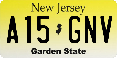 NJ license plate A15GNV