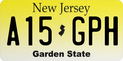 NJ license plate A15GPH